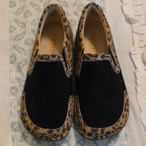 Alegria Animal Print Slip-On Shoes
